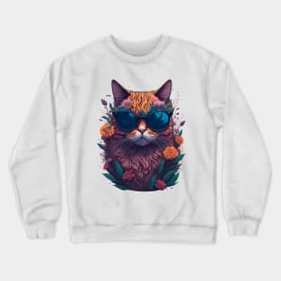 Cool cat in sunglasses Crewneck Sweatshirt